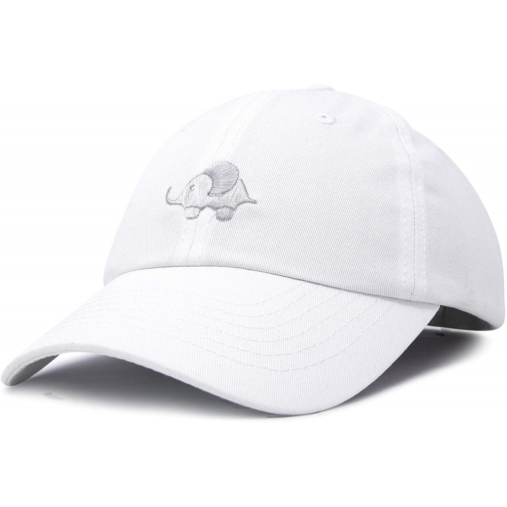 Baseball Caps Cute Elephant Hat Cotton Baseball Cap - White - CS18LHOL39Z $11.17