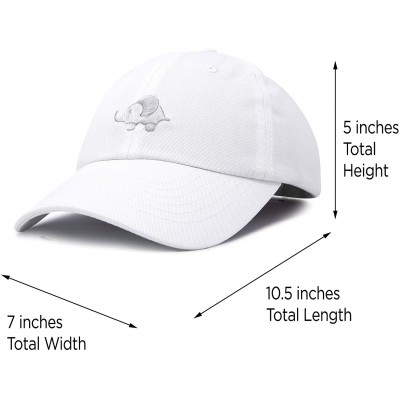 Baseball Caps Cute Elephant Hat Cotton Baseball Cap - White - CS18LHOL39Z $11.17