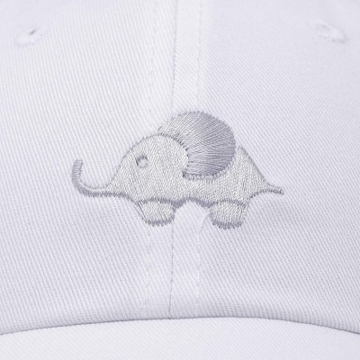 Baseball Caps Cute Elephant Hat Cotton Baseball Cap - White - CS18LHOL39Z $11.17