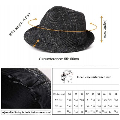 Fedoras Homburg Gangster Manhattan Godfather Accessories - CO18K6N2KZT $15.36