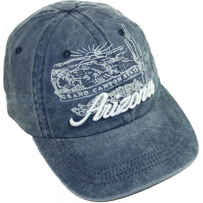 Baseball Caps USA City Embroidered Hat Adjustable Landscape Cotton Baseball Cap - Arizona-navy - CJ18EK28UDC $14.17