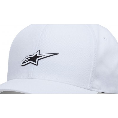 Baseball Caps Men's Curved Bill Structured Crown Flex Back Layered Sonic Weld Logo Flexfit Hat - Form White - CO186H4ND3U $27.27