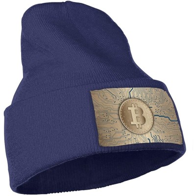 Skullies & Beanies Bitcoin Currency Technology Cryptocurrency - Navy - CH18MGC9Q7M $16.21