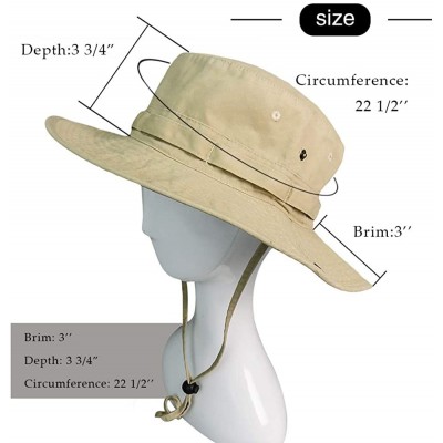 Sun Hats Bucket Hat Wide Brim UV Protection Sun Hat Boonie Hats Fishing Hiking Safari Outdoor Hats for Men and Women - CL18E6...