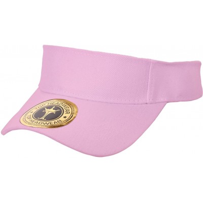 Visors Solid Adjustable Sports Visor (Comes in Many - Pink - CP112KUB5YF $9.69