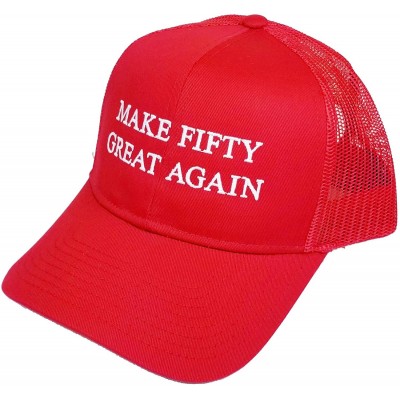Baseball Caps 50th Birthday Cap Gift for Men Women Make Fifty Great Again Trucker Hat 50 - CT18OTQKZY5 $17.77