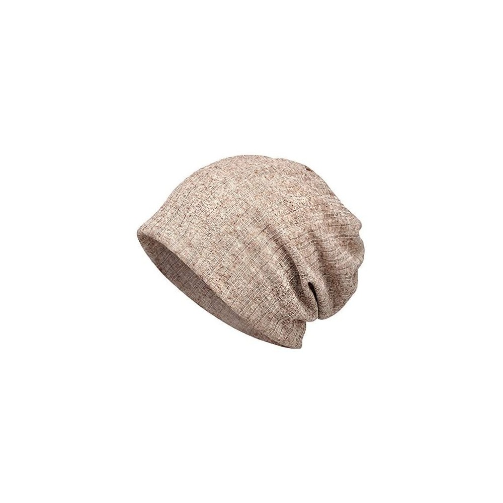 Skullies & Beanies Women's Lightweight Solid Chemo Hat Slouchy Beanie Cap - Khaki - C01868E80GM $7.67