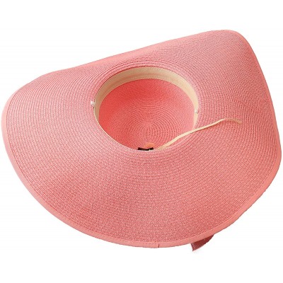 Sun Hats Personalized Beach Floppy Hat Wide Brim Straw Roll Up Hat Foldable Cap Wedding Monogram Bridesmaid Gift - CS18RZ962Q...