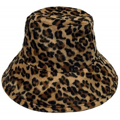 Bucket Hats 2019 Summer Leopard Animal Printed Bucket Hats Fishing Cap Women Men - Brown - CC18UWZCT5Q $20.68