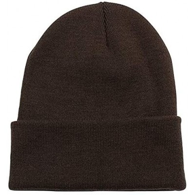 Skullies & Beanies Unisex Beanie Cap Knitted Warm Solid Color and Multi-Color Multi-Packs - 3 Pack - Brown - CO18LZ5HAD4 $10.40