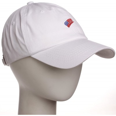 Baseball Caps Embroidery Classic Cotton Baseball Dad Hat Cap Various Design - Usawhite - C012NB2W0R9 $12.42