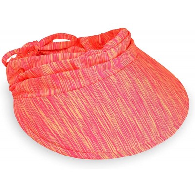 Visors Women's Aqua Sun Visor - Ultra-Lightweight- Ready for Adventure- Designed in Australia - Pink/Orange - C3189A4M7AA $32.09