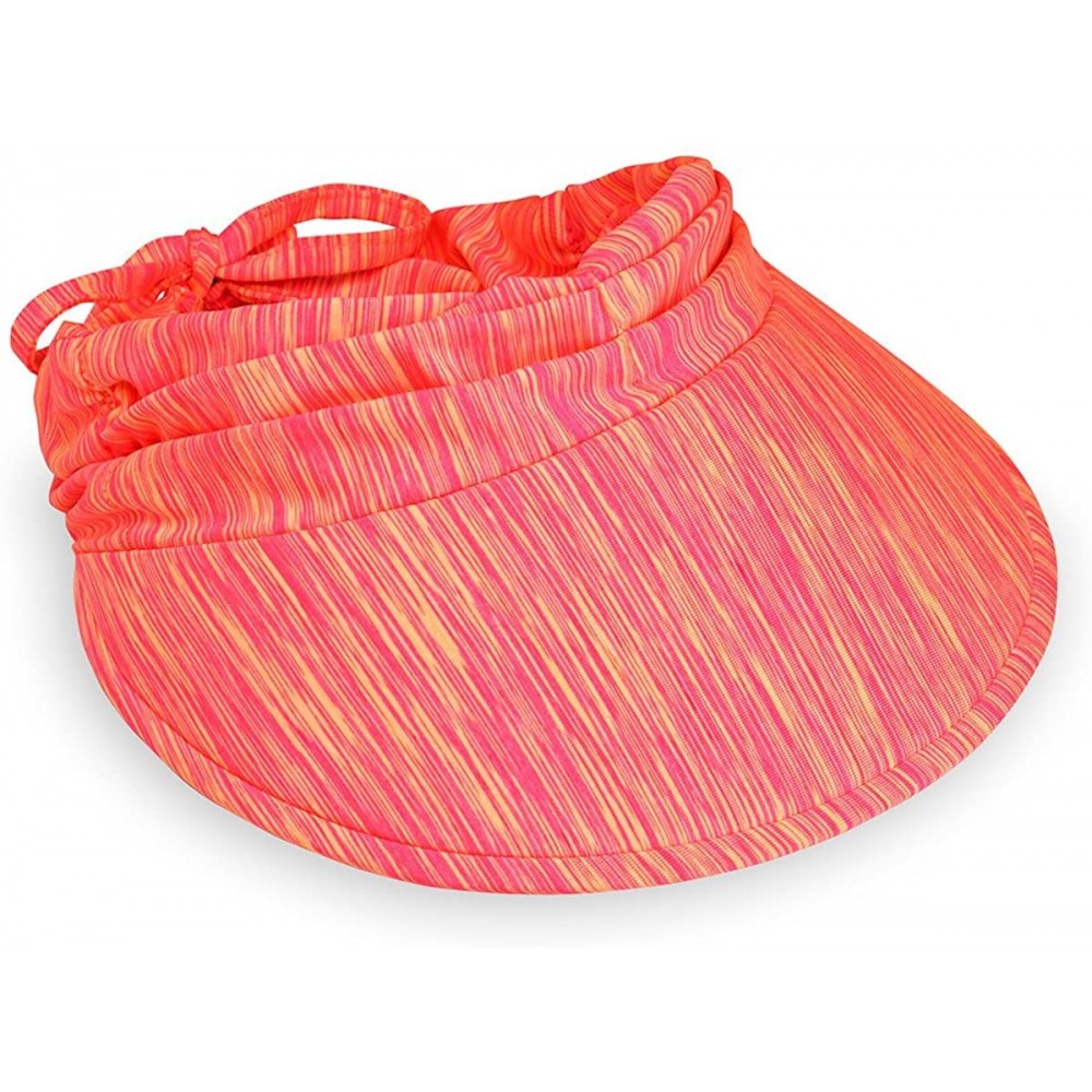 Visors Women's Aqua Sun Visor - Ultra-Lightweight- Ready for Adventure- Designed in Australia - Pink/Orange - C3189A4M7AA $32.09