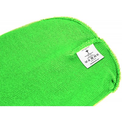 Skullies & Beanies Solid Color Long Beanie - Neon Green - C811Y94XG9H $11.41