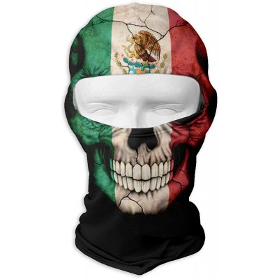 Balaclavas Mexican Flag Skull Full Face Mask Hood-Outdoor Cycling Ski Motorcycle Balaclava Mask - White - CH18LQ6ARA4 $14.58