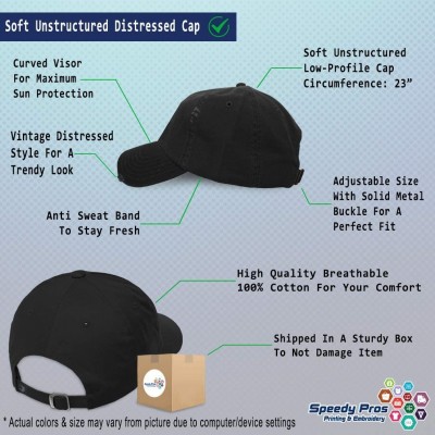Baseball Caps Soft Baseball Cap Custom Personalized Text Cotton Dad Hats for Men & Women - Black Distressed - C9196G42S8Q $17.00