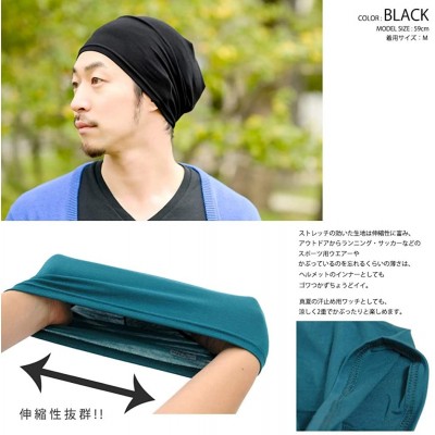 Skullies & Beanies Mens Sports Thermal Beanie - Womens Fitness Cap Fast Dry Hat Made in Japan Gym - Black - C511BAI4WNN $13.16