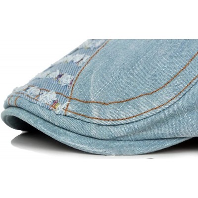 Newsboy Caps Unisex Denim Flat Ivy Gatsby Newsboy Hat Cap - H-light Blue - CP12LY0789H $7.99