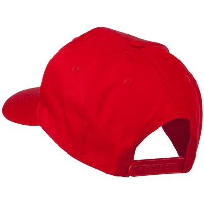 Baseball Caps Black NASA Embroidered Patched High Profile Cap - Red - CP11MJ3S12R $11.75