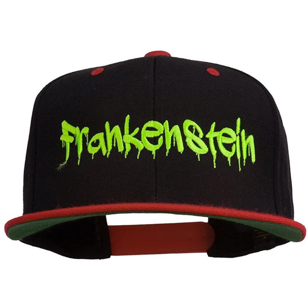 Baseball Caps Halloween Frankenstein Embroidered Snapback Cap - Black Red - CM11P5IHU07 $20.86