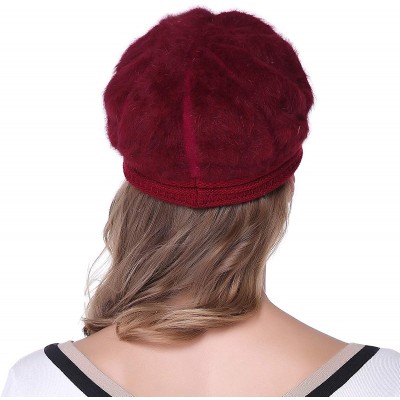 Skullies & Beanies Winter Crochet Newsboy Beanie - Purple - CW186C8E5UA $12.57