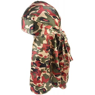 Skullies & Beanies Print Silky Durags Turban Silk Du Rag Waves Caps Headwear Do Doo Rag for Women Men - Tjm-05k-4 - CN197W3NW...