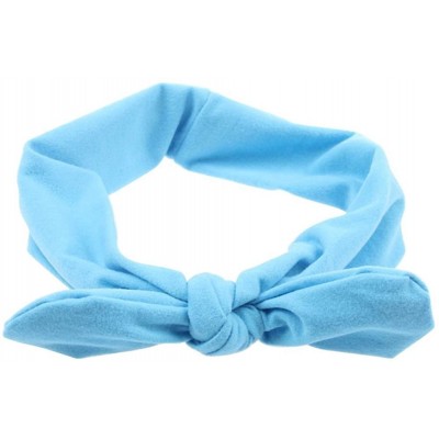 Headbands Vintage Adults Elastic Headband Bunny Ears Bow Hairband Hair Decor Accessory - Sky Blue - CJ12GTBSZ25 $6.93