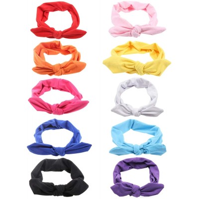 Headbands Vintage Adults Elastic Headband Bunny Ears Bow Hairband Hair Decor Accessory - Sky Blue - CJ12GTBSZ25 $6.93