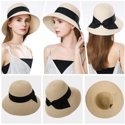 Sun Hats Small Head Women Packable SPF Sun Hat Bucket Chin Strap Summer Beach for Girls 54-56cm - Beige_69087 - C518SQ9I3UZ $...