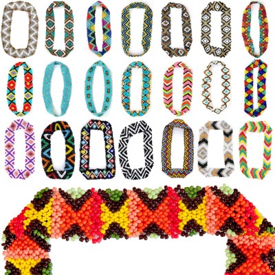 Headbands Rhinestone Bohemian Headbands - Native American Seed Bead Headband Style O - CW11KWB1KRB $11.69