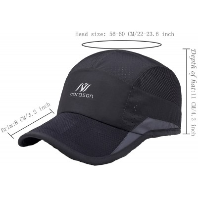 Baseball Caps Unisex Mesh Sport Cap Quick-Drying Outdoor Breathable Sun hat Runner UV Protection 50+ - Navy - CQ17YYW3RLQ $10.53