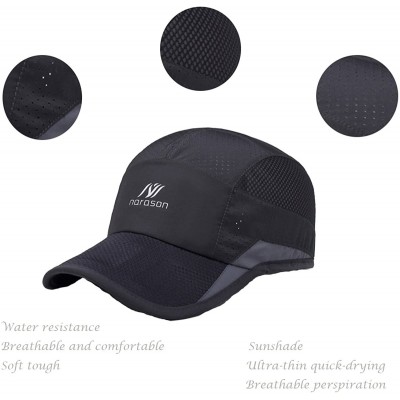 Baseball Caps Unisex Mesh Sport Cap Quick-Drying Outdoor Breathable Sun hat Runner UV Protection 50+ - Navy - CQ17YYW3RLQ $10.53