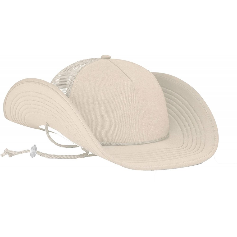 Sun Hats Classic Plain Bucker Cowboy Hat - Khaki - CG18593UESO $34.51