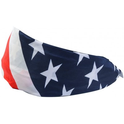 Headbands Patriotic Headband - Unisex - American Flag Headband - Patriotic Hair Accessories - Flag Headband - CY117ZVZP31 $8.90