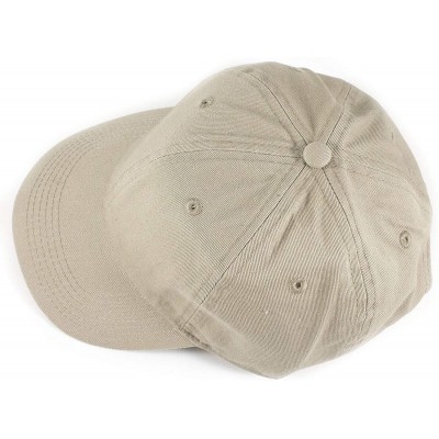 Baseball Caps Polo Style Baseball Cap Ball Dad Hat Adjustable Plain Solid Washed Mens Womens Cotton - Khaki - C118WDC305T $7.63