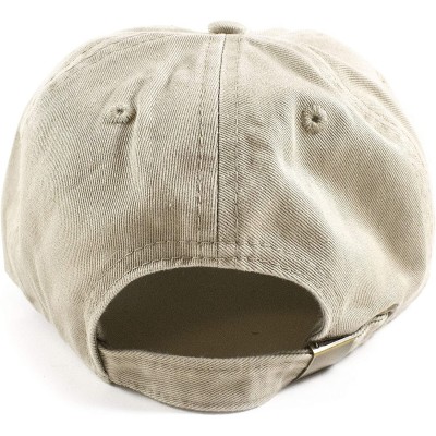 Baseball Caps Polo Style Baseball Cap Ball Dad Hat Adjustable Plain Solid Washed Mens Womens Cotton - Khaki - C118WDC305T $7.63