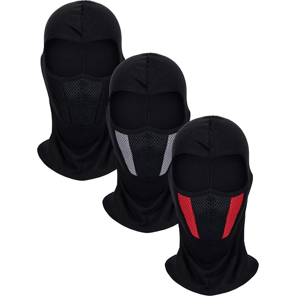 Balaclavas 3 Pieces Balaclava Ski Mask Breathable Full Face Mask Windproof Sports Headwear for Outdoor Activities - CZ1927M79...