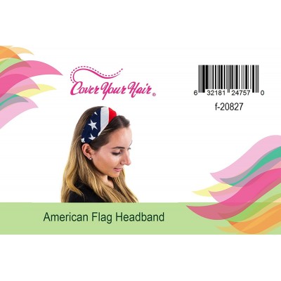 Headbands Patriotic Headband - Unisex - American Flag Headband - Patriotic Hair Accessories - Flag Headband - CY117ZVZP31 $8.90