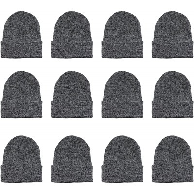 Skullies & Beanies Unisex Beanie Cap Knitted Warm Solid Color and Multi-Color Multi-Packs - 12 Pack - Style 140 - CH1893XW0IZ...
