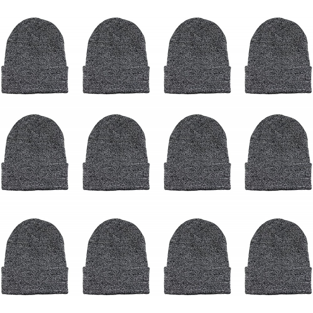 Skullies & Beanies Unisex Beanie Cap Knitted Warm Solid Color and Multi-Color Multi-Packs - 12 Pack - Style 140 - CH1893XW0IZ...