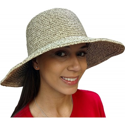 Sun Hats Floppy Stylish Sun Hats Bow and Leather Design - Style D - Khaki - C318CLNSNLY $15.72