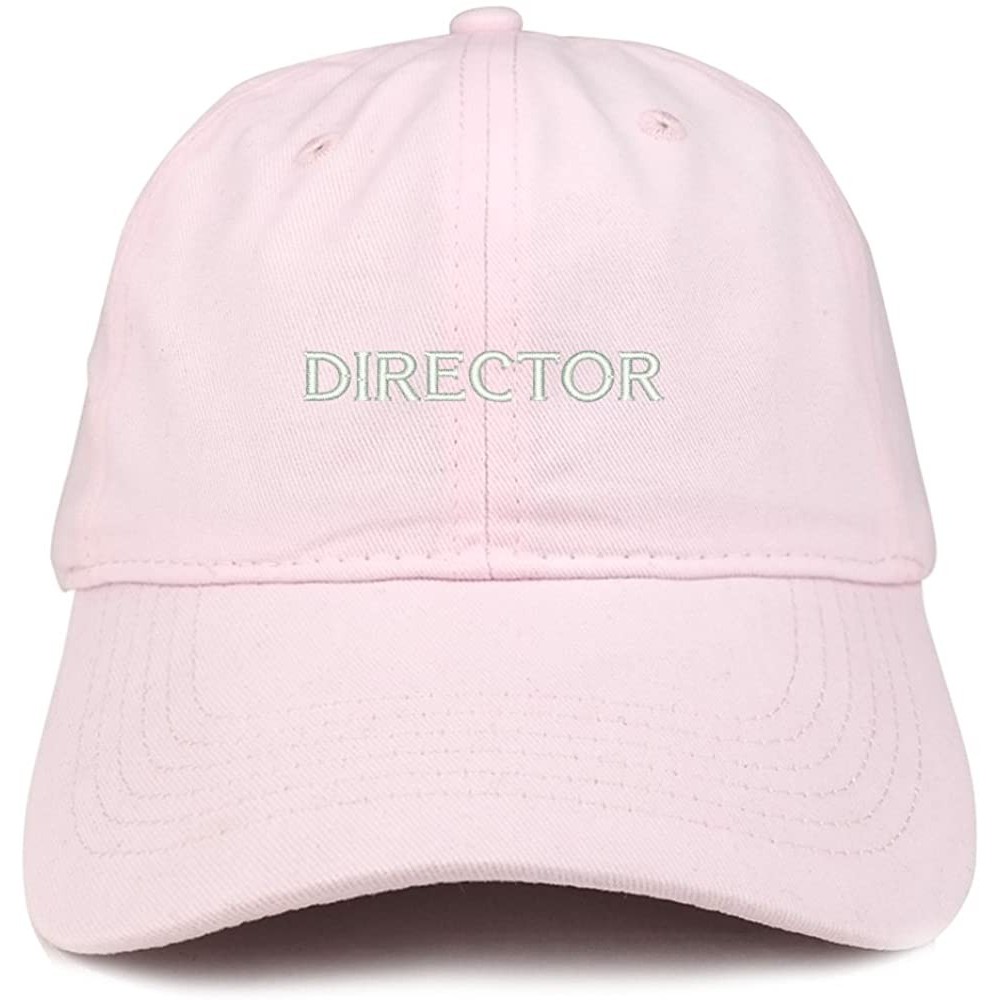 Baseball Caps Director Embroidered Soft Cotton Dad Hat - Lt-pink - CD18EYDNW89 $15.36