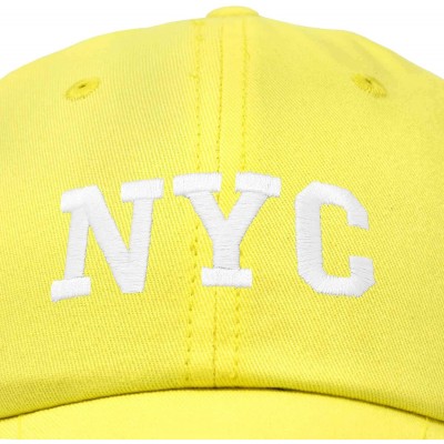 Baseball Caps NY Baseball Cap NY Hat New York City Cotton Twill Dad Hat - Minion Yellow - C118M7X8WMD $9.25
