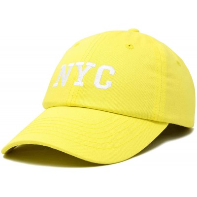 Baseball Caps NY Baseball Cap NY Hat New York City Cotton Twill Dad Hat - Minion Yellow - C118M7X8WMD $9.25