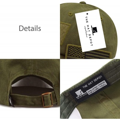 Baseball Caps Cotton & Pigment Low Profile Tactical Operator USA Flag Patch Military Army Cap - 2. Cotton - Olive - CU1983EA9...