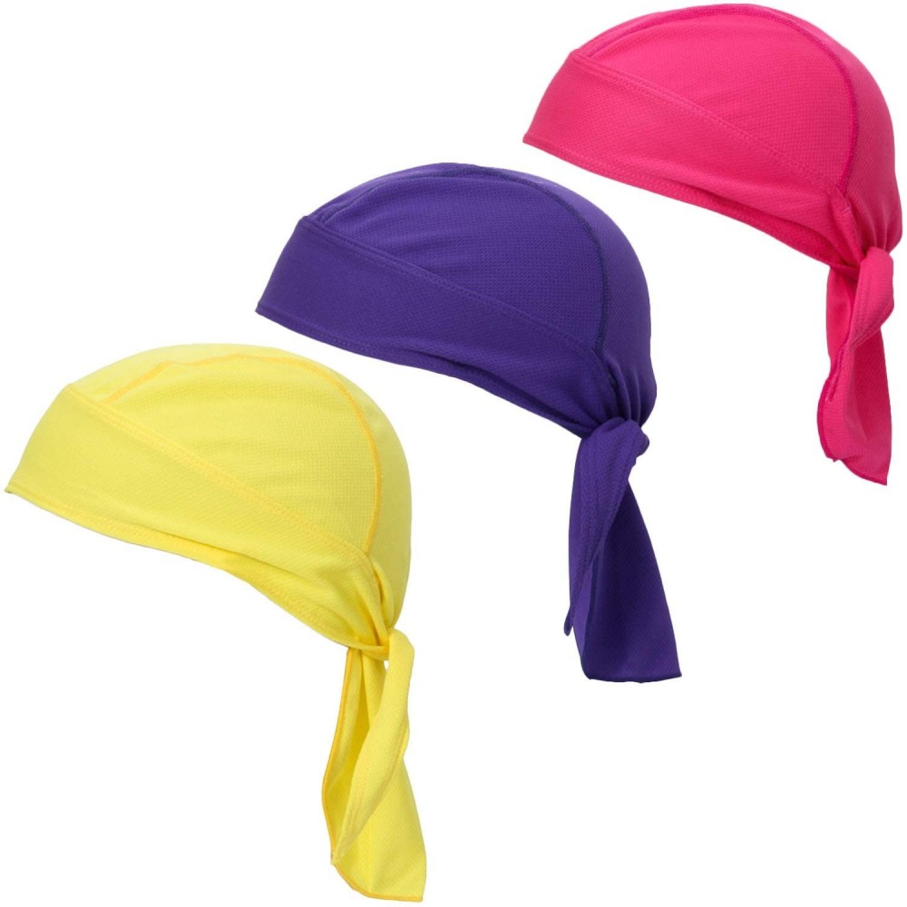 Skullies & Beanies Bicycle Running mask doo rag Skull Cap Skull hat Pack of 3 - Set 4 - CQ17YXS02Z8 $12.02