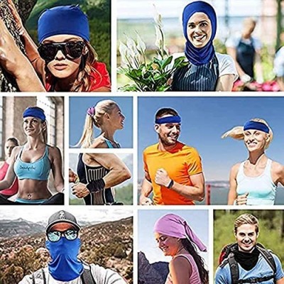 Balaclavas Quickly Dry Breathable Bandana Face Mask Reuseble- Balaclava Face Mask- Elastic Seamless Sunscreen Neck Gaiter - C...