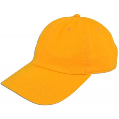 Baseball Caps Cotton Classic Dad Hat Adjustable Plain Cap Polo Style Low Profile Unstructured 1400 - Gold - CI12O6U4OOQ $11.97