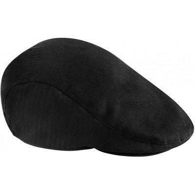 Newsboy Caps Unisex Vintage Flat Cap / Headwear - Black - CO11E5OBZXZ $12.85