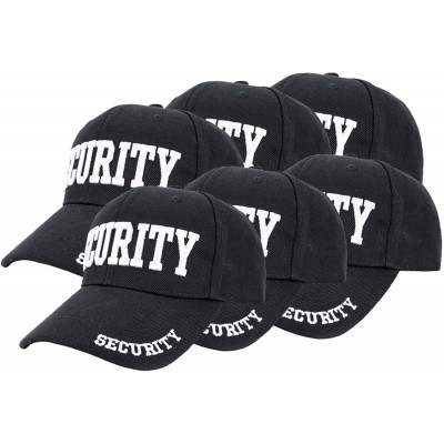 Baseball Caps Security Cap with ID On Front- Peak and Back - White Security Id (6 Pack) - CL18W40KL98 $27.29